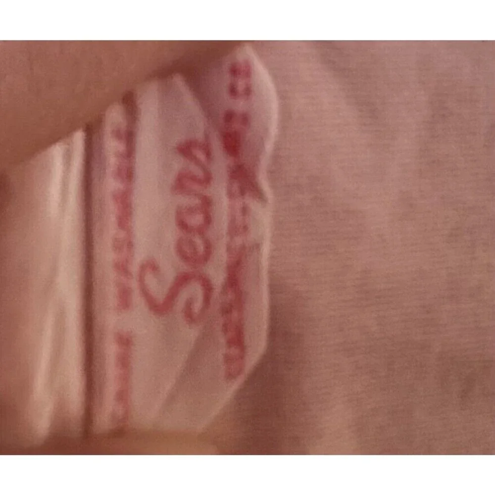 Vintage Sears Pink House Coat Robe Nightgown Lace Pearl Button Front‎ Size Small